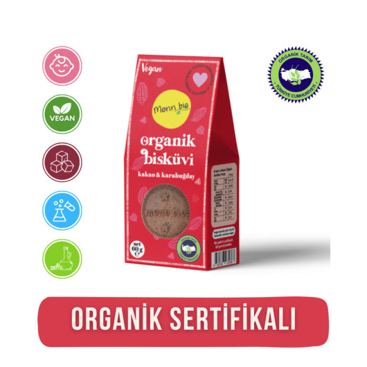 (Organic & Vegan) Cocoa Buckwheat Biscuit 60 Gr