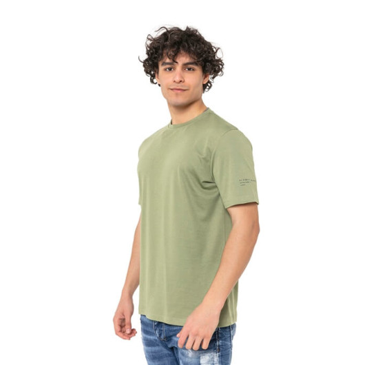 Men's Special Brushed Crew Neck T-Shirt Light Green