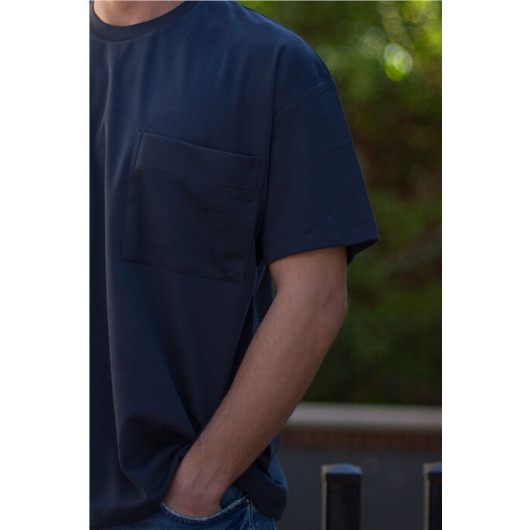 Anthracite Men's Pocket Oversized T-Shirt