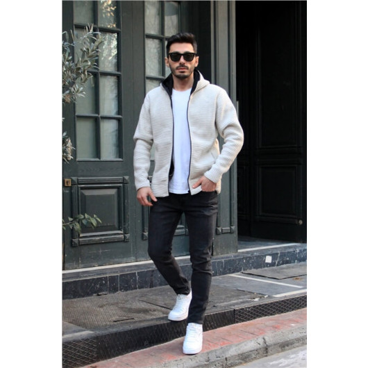 Men's Premium Steel Knit Jacket Ecru