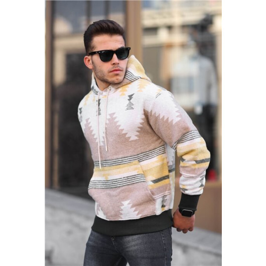 Ethnic Pattern Oversize Sweatshirt - Hoodie