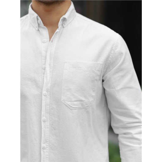 Gabardine Shirt - White