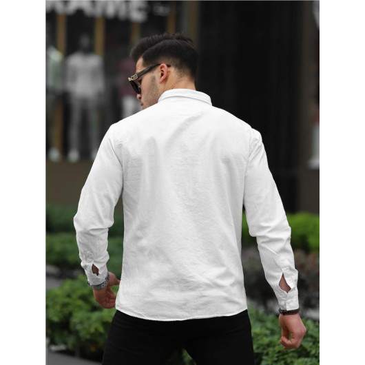 Gabardine Shirt - White