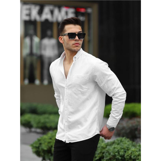 Gabardine Shirt - White