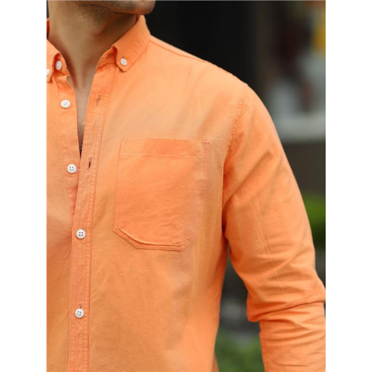 Gabardine Shirt - Orange