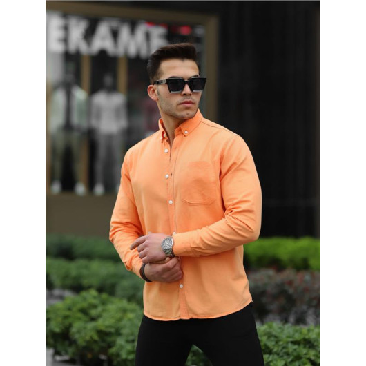 Gabardine Shirt - Orange