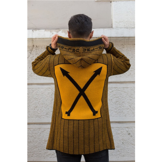 Men's Archer Poncho Cardigan Mustard