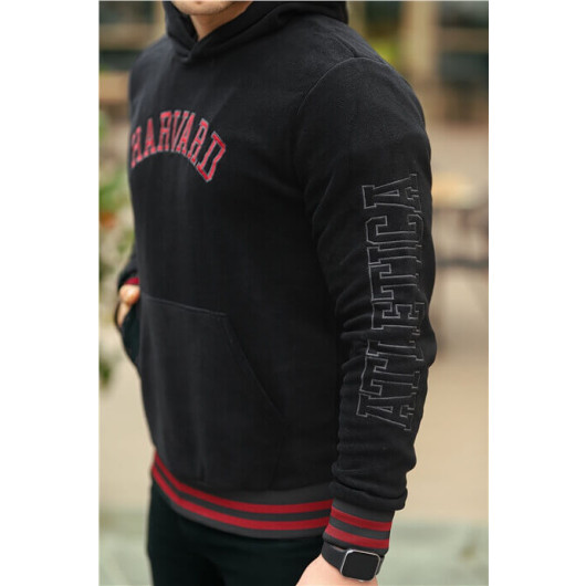 Harvard Embroidered Fleece Sweatshirt - Black