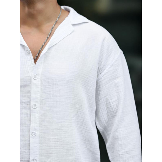 Oversize Muslin Shirt - White