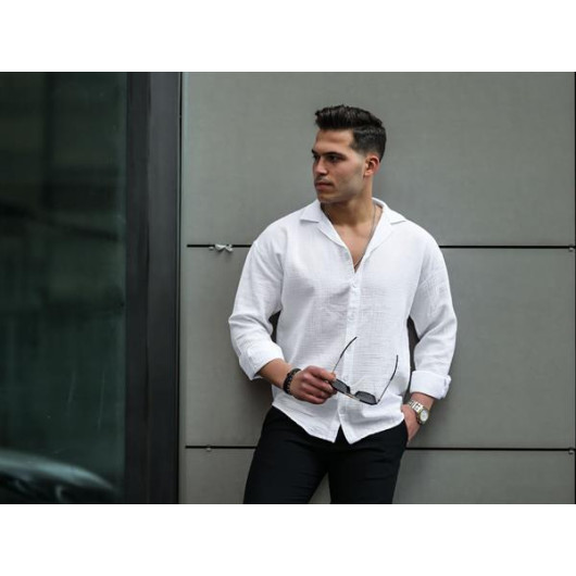 Oversize Muslin Shirt - White