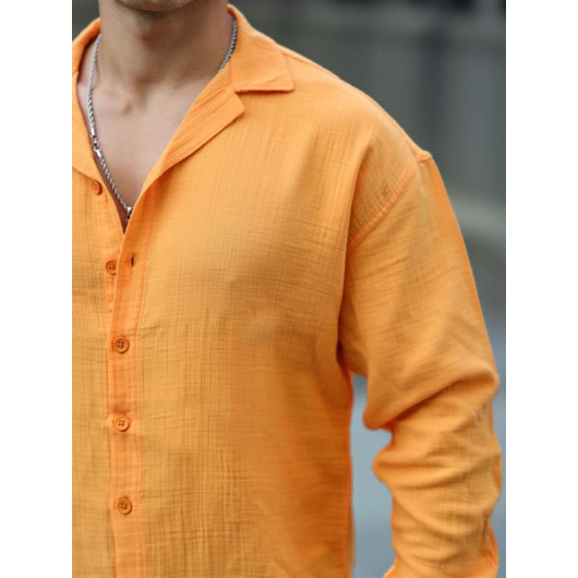 Oversize Muslin Shirt - Yellow