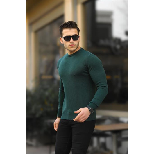 Raglan Sleeve Crew Neck Sweater - Emerald