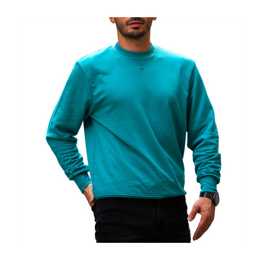 Ribbed Fit Sweatshirt - Blue