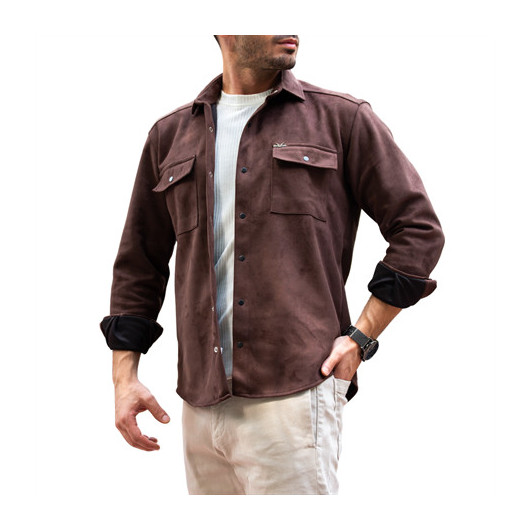 Suede Shirt/Jacket - Dark Brown