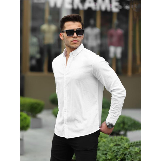 Washed Sile Cloth Shirt - White