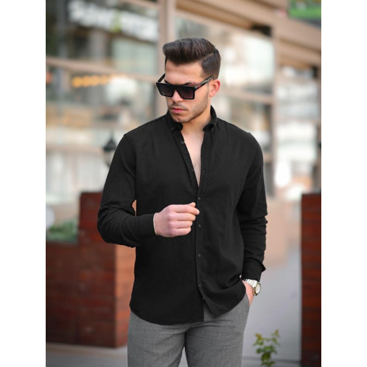 Washed Sile Cloth Shirt - Black