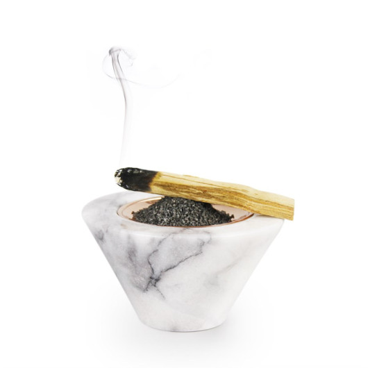 Coho Crystal Cave Marble Incense Bowl With Copper Plate