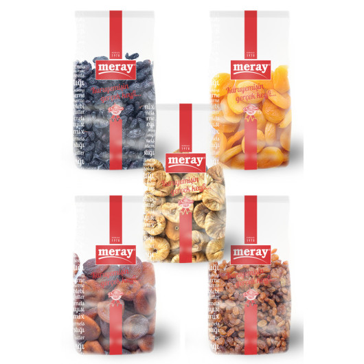 1 Kilogram Of Assorted Dried Fruits In 5 Packages