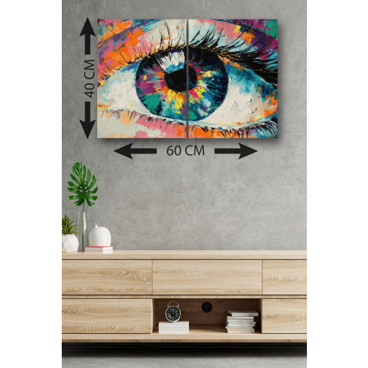 2 Piece Oil Painting Style Digital Print Wooden Painting Set