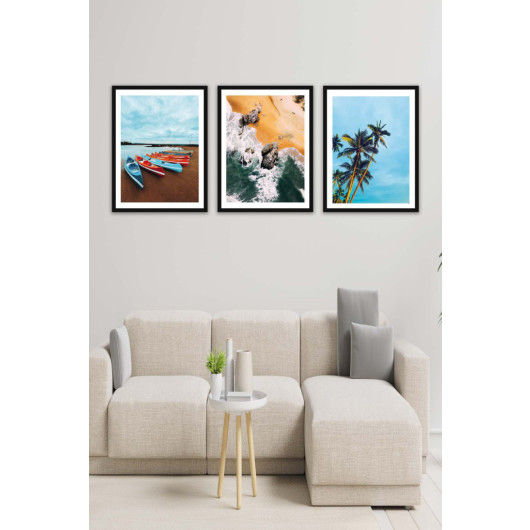 3 Piece Modern Style Landscape Photo Digital Print Painting Set