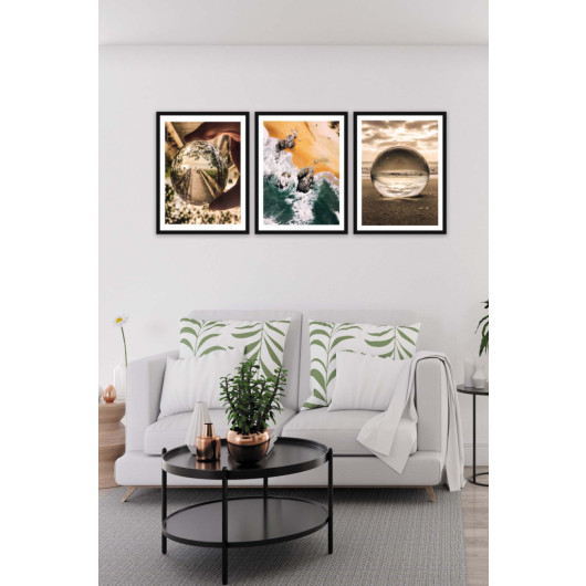 3 Piece Modern Style Artistic Digital Print Painting Set