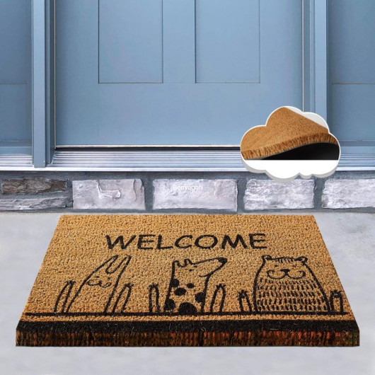 Entrance Mat With Animal Drawing, 60X40 Cm
