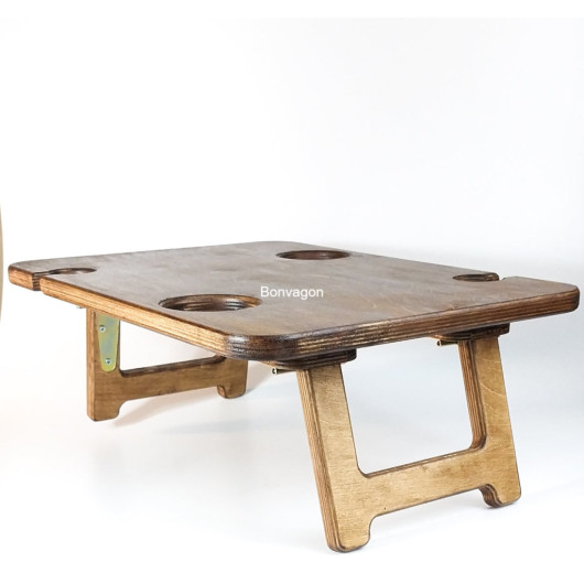 Cut Wood Foldable Picnic Table 50Cm