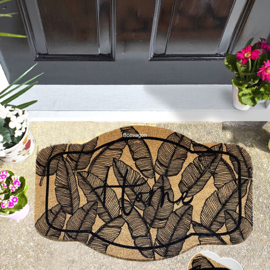 Apartment Door Mat With A Drawing Of Tree Leaves, 45X75 Cm