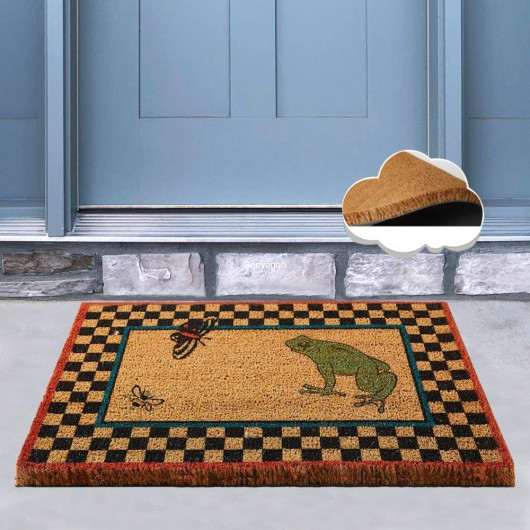 Apartment Door Mat With A Frog Drawing, 60X40 Cm
