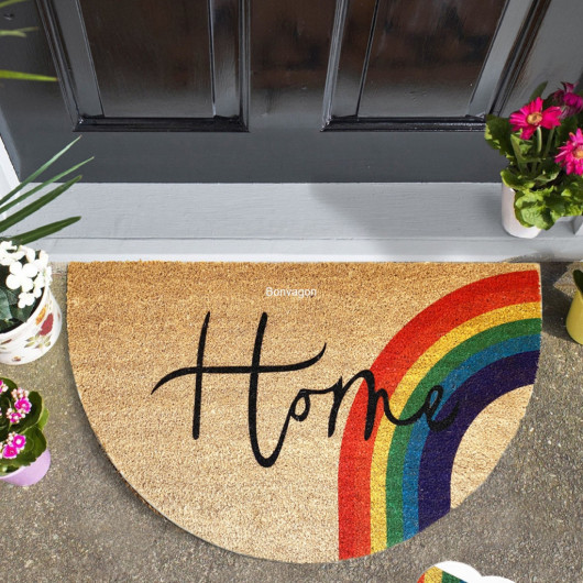 Home Rainbow Albergo 45X75Cm Natural Coconut Doormat