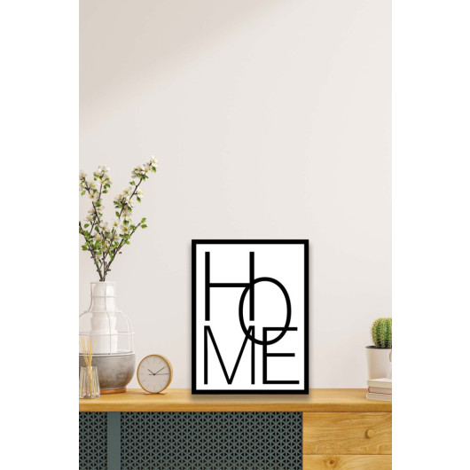 Home Text Black Frame Appearance Uv Printed Mdf Table