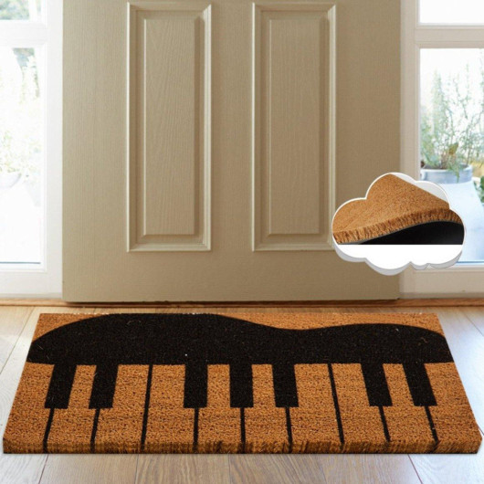 Piano Natural Coconut Doormat 60X40Cm
