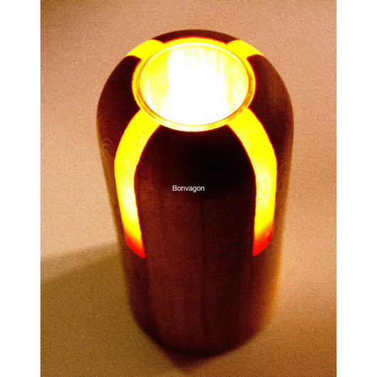 Solid Cedar Wood Tealight Candle Holder 20Cm