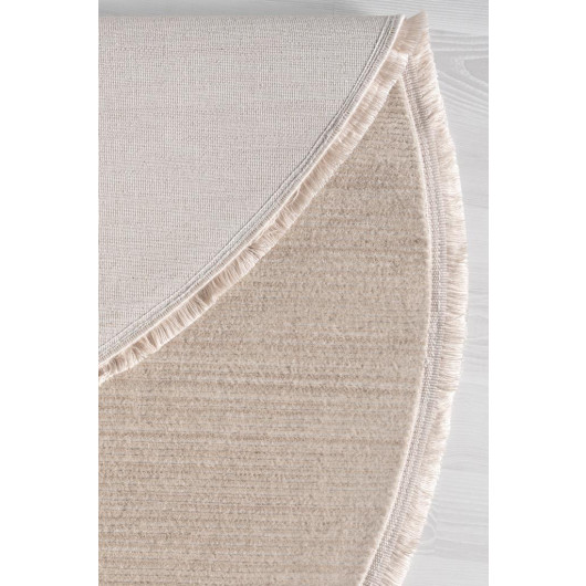 Konfor Round Modern Woven Loop Carpet