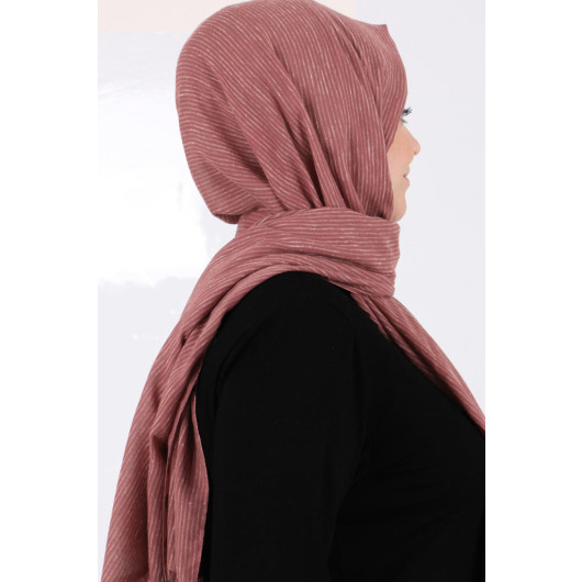 Melted Cotton Shawl-Light Claret Red