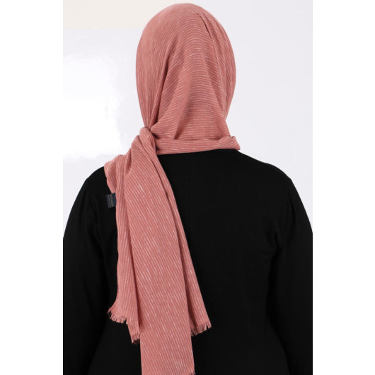 Melted Cotton Shawl-Red