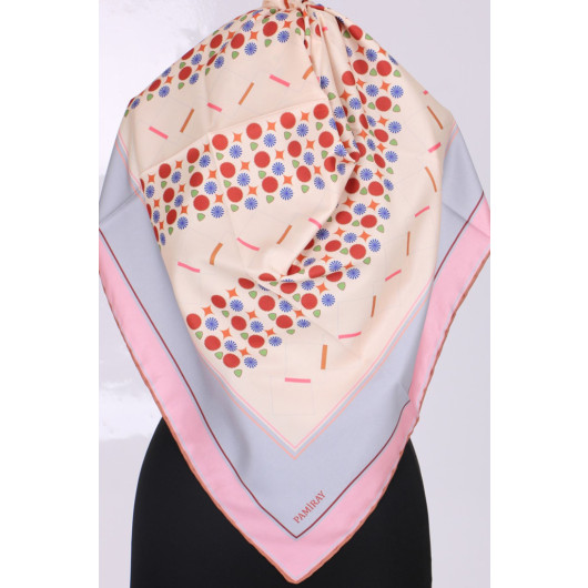 Mixed Patterned Rayon Scarf - Gray
