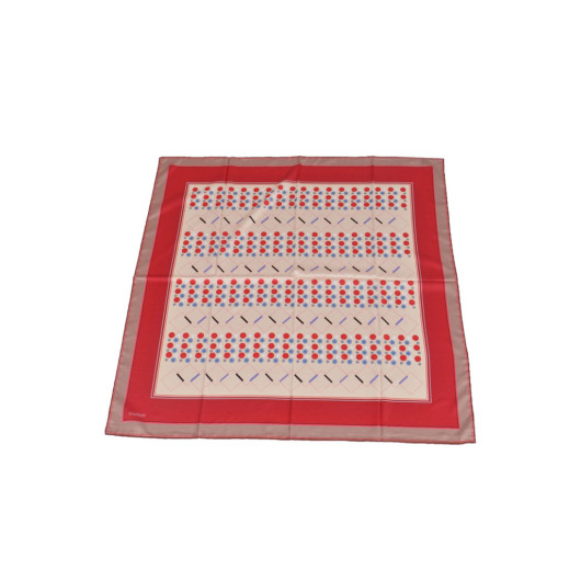 Mixed Patterned Rayon Scarf - Red