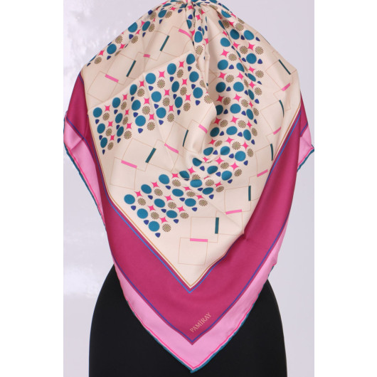 Mixed Patterned Rayon Scarf - Plum