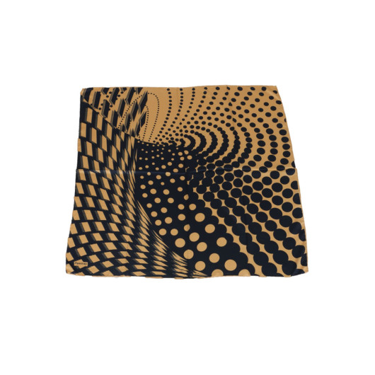 Optical Patterned Twill Scarf - Mustard