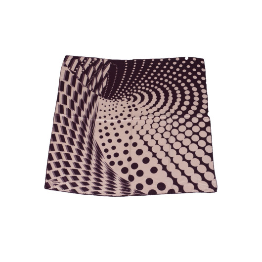 Optical Patterned Twill Scarf - Plum