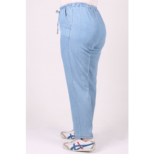 Plus Size Skinny Jeans - Ice Blue