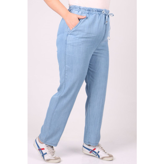 Plus Size Skinny Jeans - Ice Blue