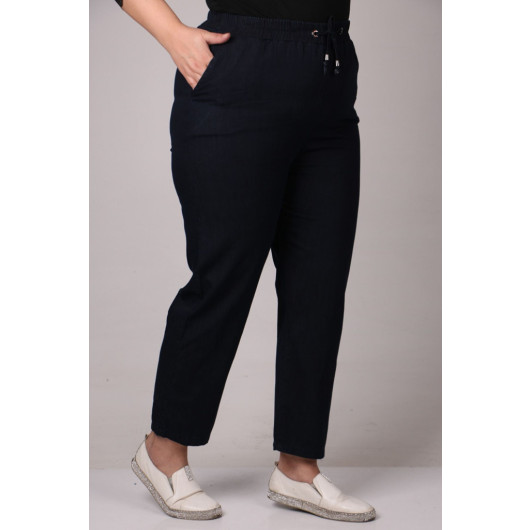 Plus Size Skinny Leg Jeans - Dark Navy Blue