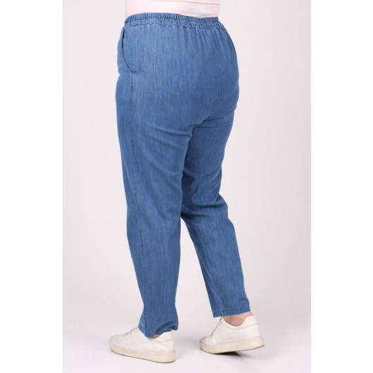 Plus Size Skinny Jeans - Blue