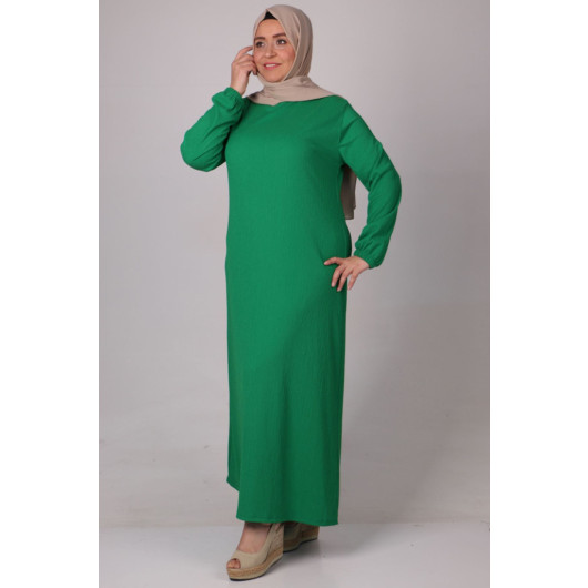 فستان تركي نسائي مقاس كبير أخضر