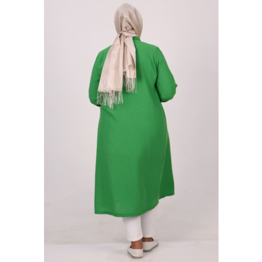 Plus Size Linen Airobin Jacket - Benetton