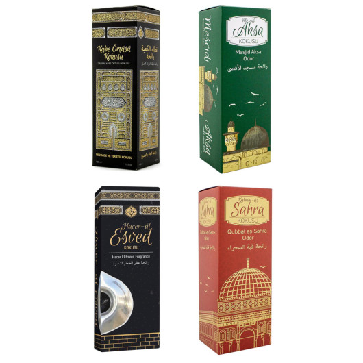 Kaaba Cover Scent Alaqsa Mosque Smell Hacerul Esved Smell And Kubbetul Sahara Smell Spray 400 Ml