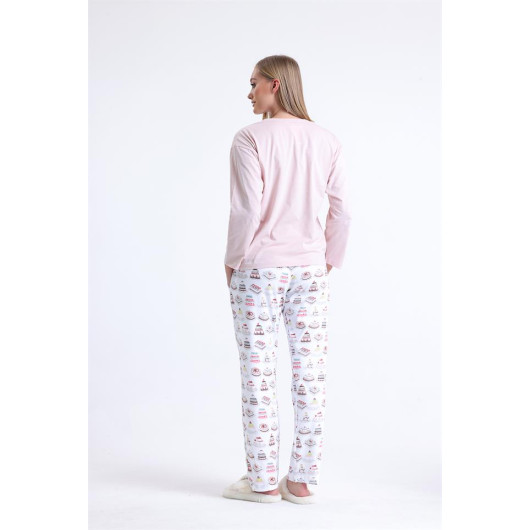 Cake Patterned Pajama Set