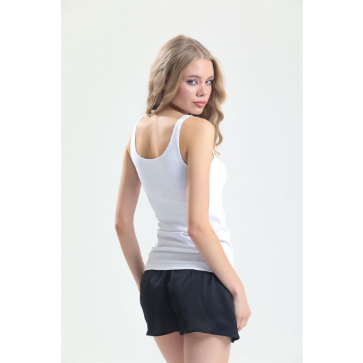 Combed Fabric Tight Strap Long Undershirt